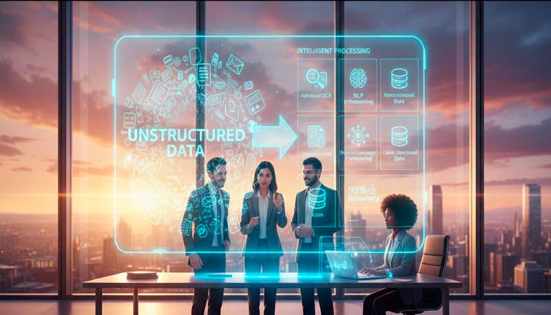 Agente IA usando OCR y PLN para extraer datos de facturas y contratos no estructurados con alta precisión.